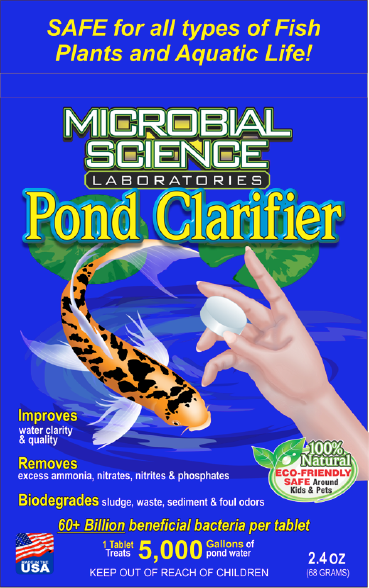 Microbial Science Laboratories Pond Clarifier Tablet 2.4 oz Package Algae Fix
